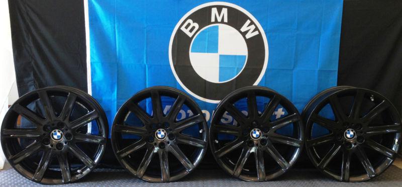 (4) 19” staggered bmw "black" oem/factory/wheels/rims with tpms "style 95"/e46