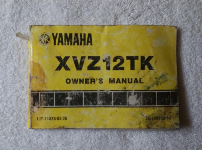 1983 yamaha xvz12tk owner's manual original 83 venture