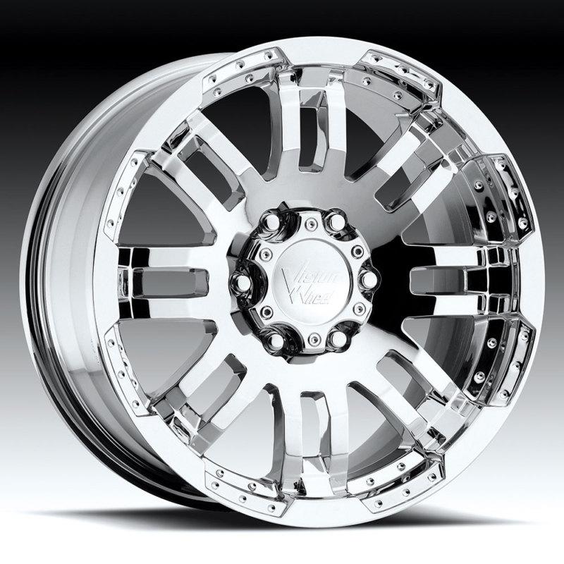 17" inch 8x6.5 phantom chrome pvd wheels rims 8 lug yukon dodge ram 2500 3500