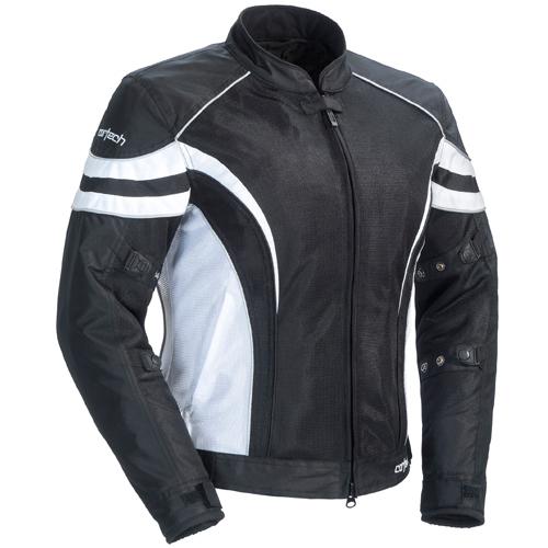 Cortech lrx air 2.0 motorcycle textile jacket women's black white size x-small