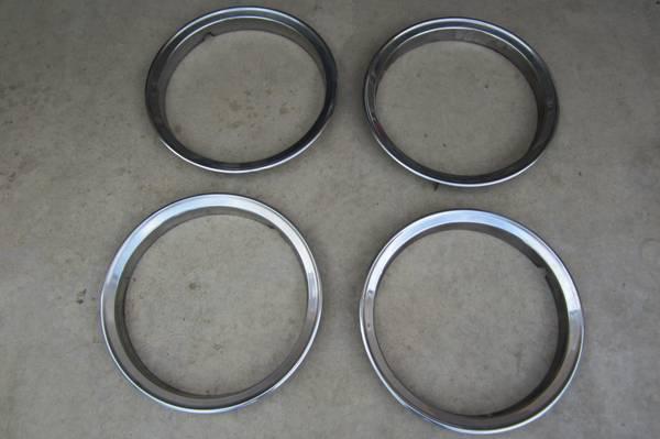 Set of 4 16" stainless steel wheel trim rings beauty rings rims 