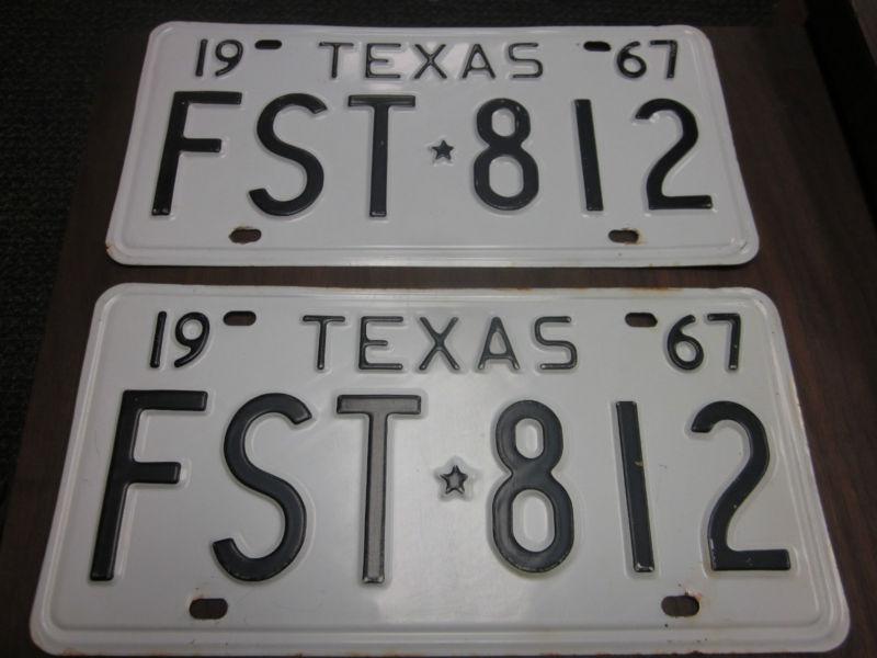 67 texas license plates
