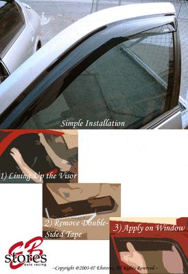 Window sun visor 4pcs toyota prius 2004-2009 04 05 06 07 08 09 4 door sedan