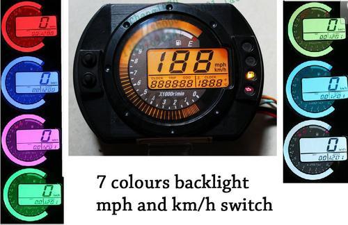 Lcd digital speedometer odometer tachometer motorcycle atv honda yamaha kawasaki