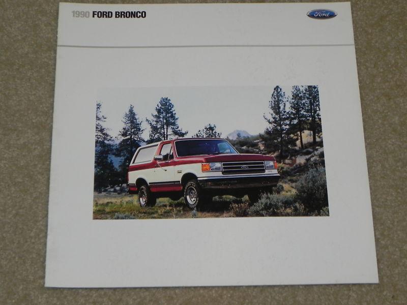 1990 ford bronco nos dealer sales brochure from my dealership. old original. 