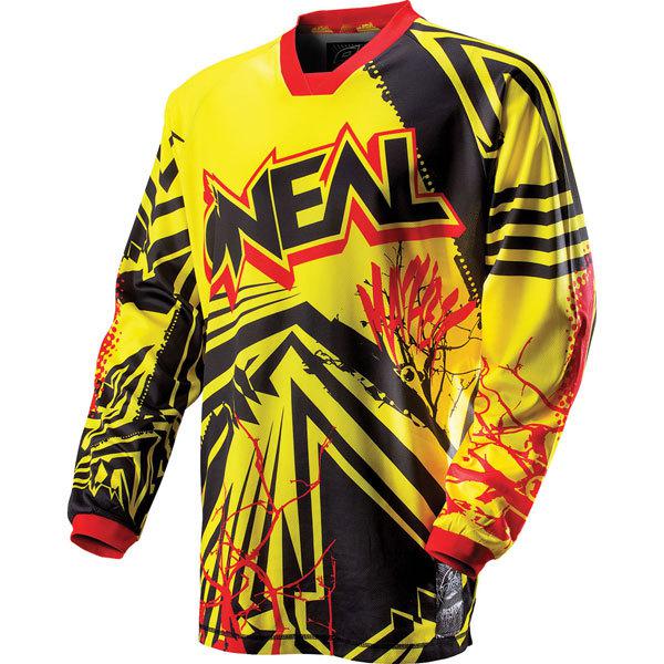 Yellow/red m o'neal racing mayhem roots youth jersey 2013 model