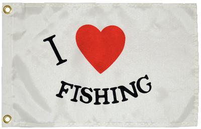 Taylor 3718 flag 12x18 nyl i love fishing