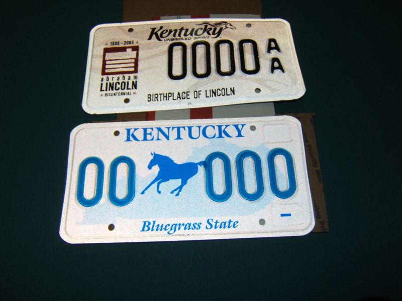 Rare vintage kentucky license plates sample~seldom seen~two extra nice plates~ 