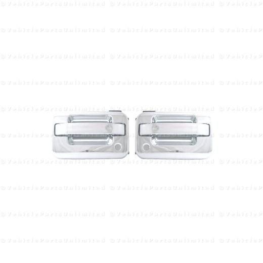 2004 thru 2012 outside chrome real door 2 front handles  fits: ford f-150 2 door