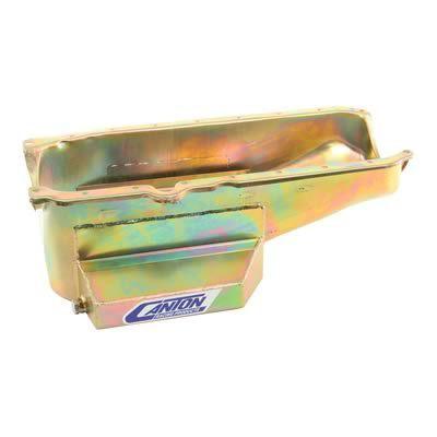 Canton oil pan road race steel gold iridited 6 qt. rear sump chevy sb 15-240t
