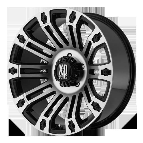 22x10 xd series brigade xd810 5,6,8 lug 4 new machined wheels free cap lugs stem