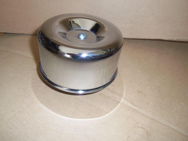 Ford hot rod air cleaner-chrome plated- hr-9600-sm      smooth-  2 5/8  opening