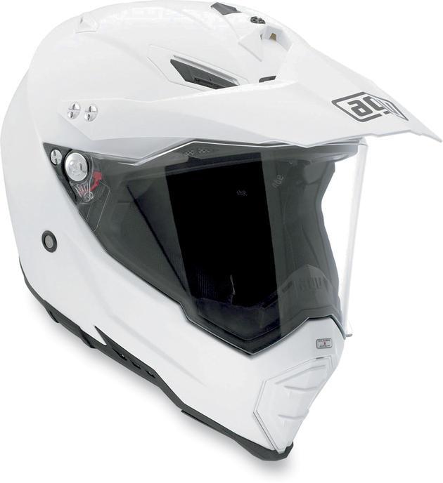 Agv ax-8 evo dual sport motorcycle helmet white lg/large