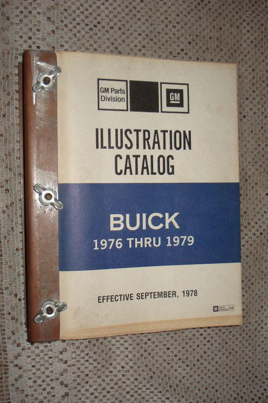1976-1979 buick parts book rare gm catalog skylark regal and more! illustrations