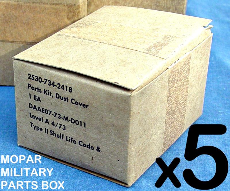 ◆ 5 nos vintage mopar military box packaging for dodge truck steering dust cover