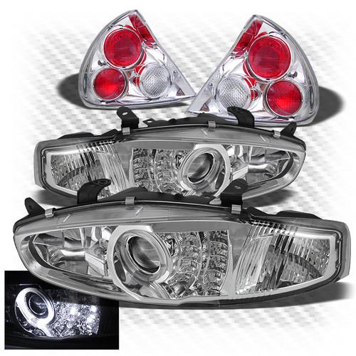 97-98 mirage 2dr halo led projector headlights + altezza style tail lights combo