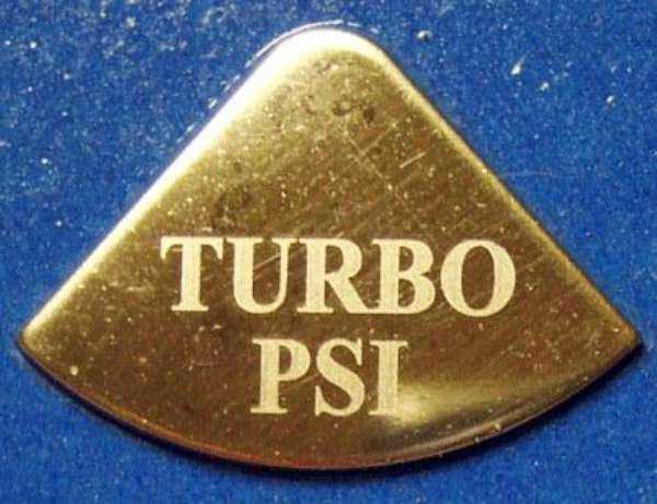 Gauge emblem turbo psi stainless steel etched lettering for freightliner