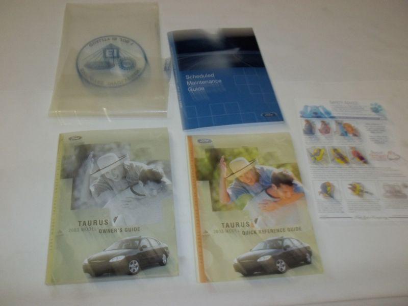 2003 ford taurus owner's manual 4/pc.set & clear ford plastic sleeve.free s/h.