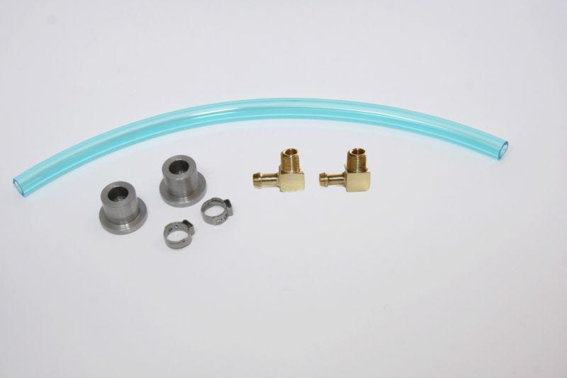 Motorcycle racing fuel sight gauge kit with brass fittings neon blue hose