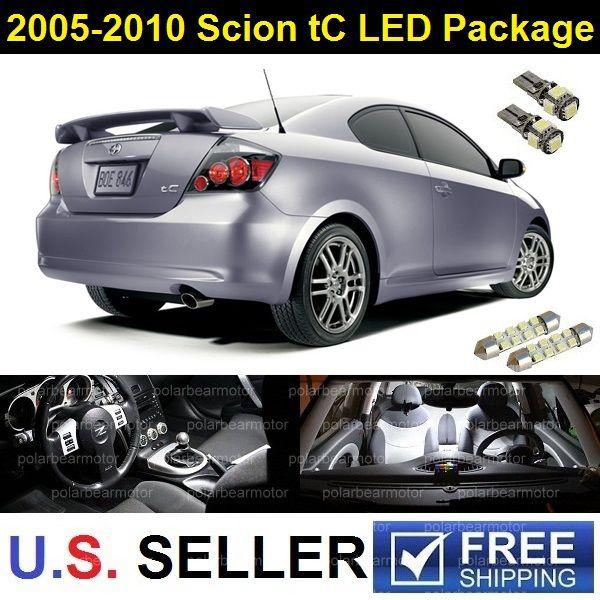 2005-2010 scion tc coupe 2 doors interior led smd lights package deal 7pcs white