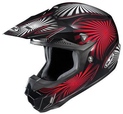 Hjc cl-x6 red whirl motocross helmet 3xl extra large