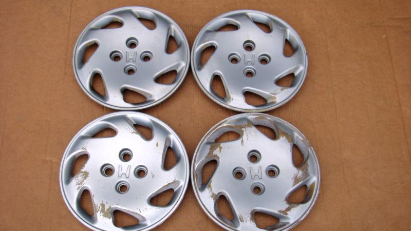 92-97 honda civic 14" saw blades hub cap oem wheel rim cover set (4) 93 94 95 96