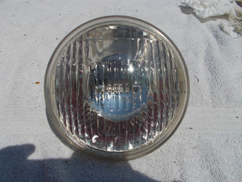 Vintage tung-sol 6"  driving lamp #4010 clear lens all glass 6 volt nash 1930's