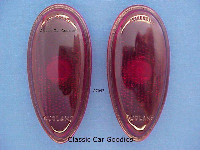 1938-1939 ford car tail light lens (2) glass new!