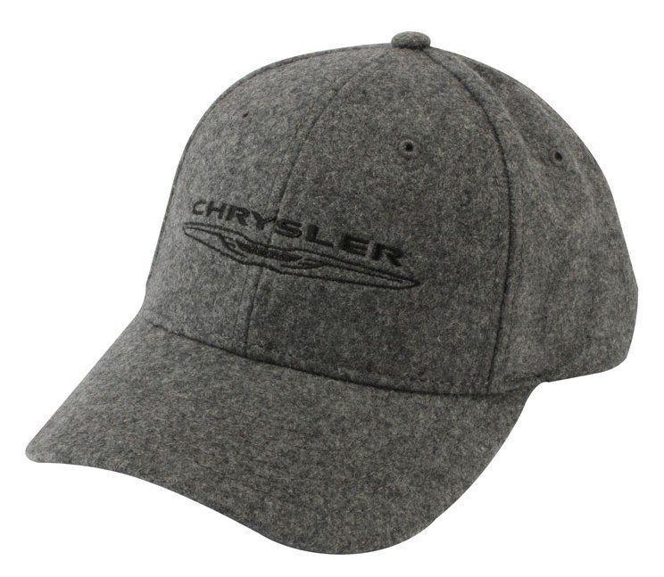 Brand new charcoal grey embroidered chrysler wings wool hat cap!