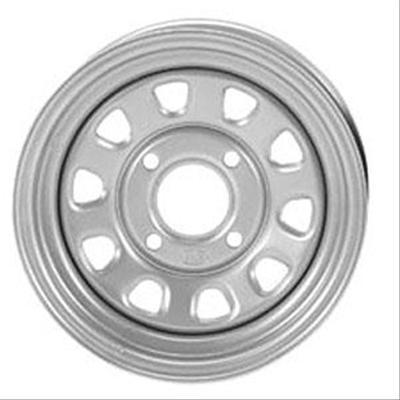 Itp delta steel silver wheel 12"x7" matte silver 4+3" offset