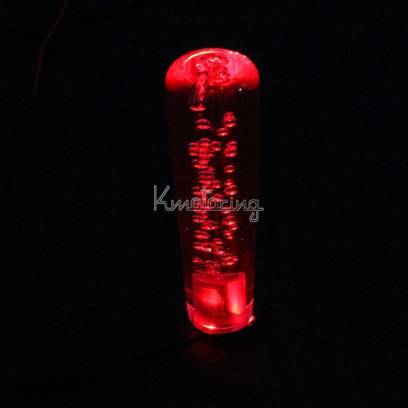 Wow manual bubble gear stick shift shifter lever knob cover with led light ce