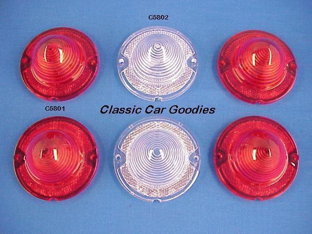 1958 chevy tail & back up light lens set for impala