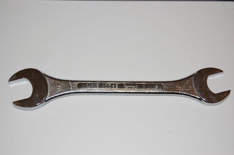 1 1/8" x 1 1/16" used herbrand open end wrench chrome finish 1036b