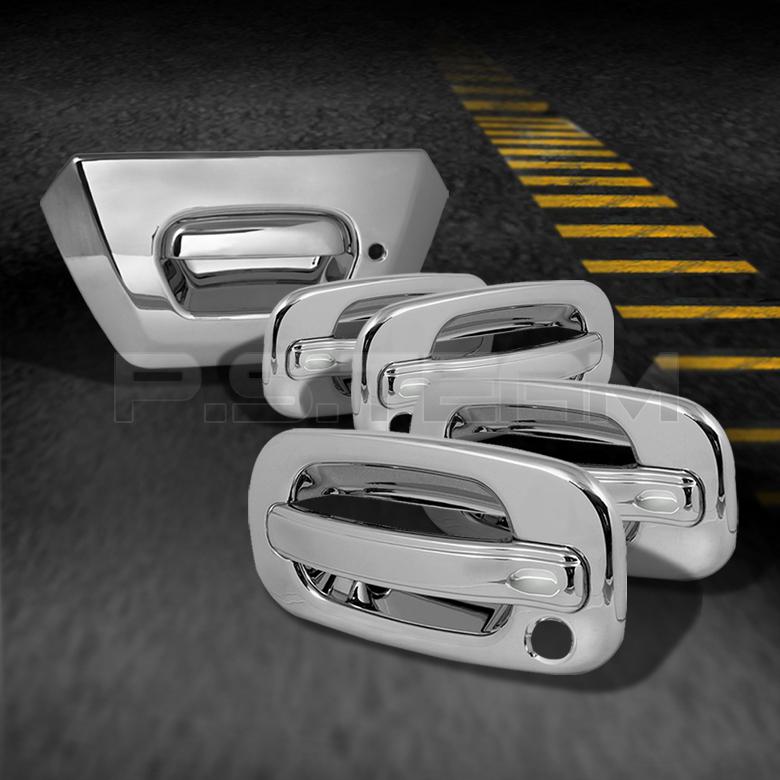02-06 avalanche chrome door handle cover*w/right keyhole*+tailgate handle cover