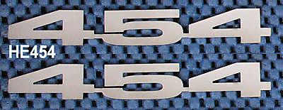 Chevy 454 emblem polished lazer cut stainless steel