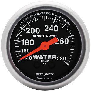 Autometer 3331 sport comp water temperature gauge