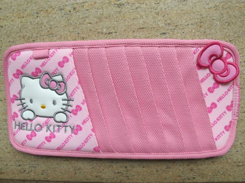Hello kitty car accessory : sun visor 8 slots pink and white kitty  