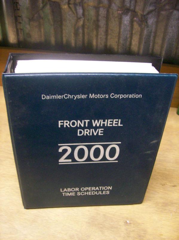 2000 daimler-chrysler front wheel drive labor operation time schedules
