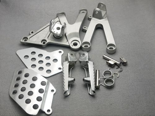 Chrome front motorcycle rider foot peg bracket fit for 2003-2006 honda cbr 600rr