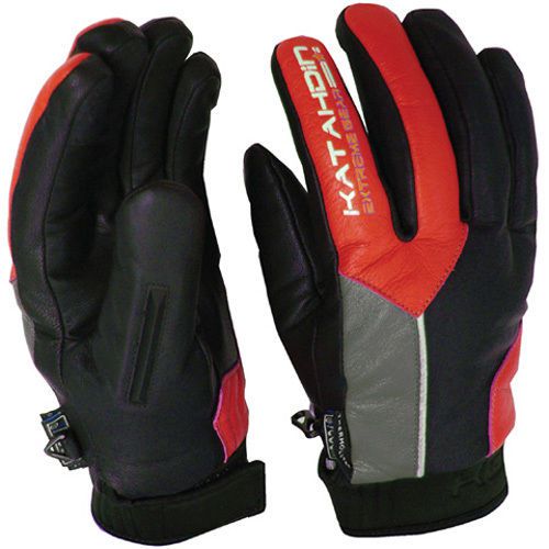 Katahdin gear kg047067 kg track leather gloves red - short - 3x