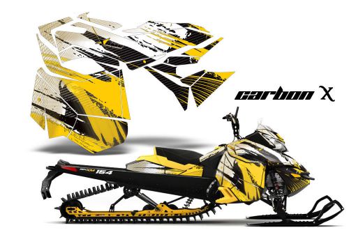 Ski doo rev xm graphic kit amr racing snowmobile sled wrap decal carbon yel 2013