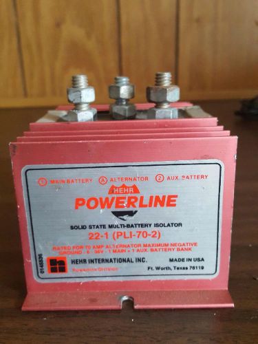 Hehr powerline solid state multi battery isolator model pli-70-2  70 amp usa