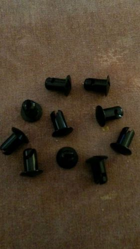 10  dzus  black alum 7/16&#034; dome  head dzus.500&#034; long, made in usa,  for racers