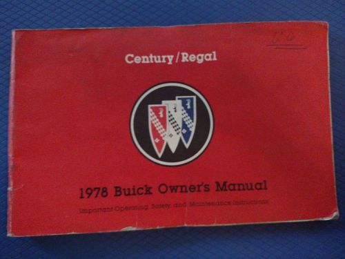 1978 buick century/regal owner&#039;s manual