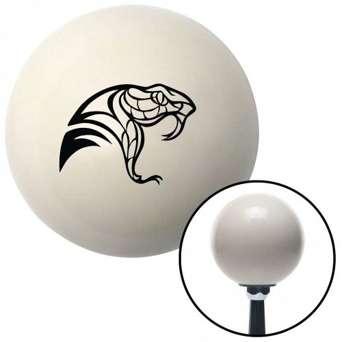 Black snake profile ivory shift knob with 16mm x 1.5 insertsolid shift pull grip