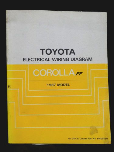 1987 * toyota corolla ff  ** oem ** factory dealership electrical wiring manual