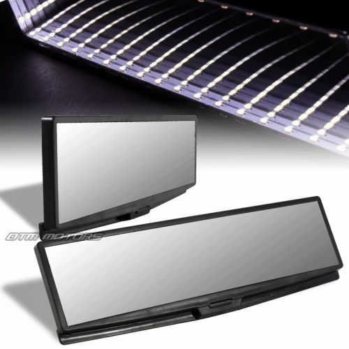 Universal blue led 3d effect 270mm wide flat clip on car truck rear view mirror