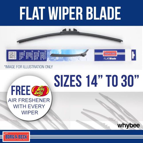 Borg &amp; beck aerotwin style flat front wiper blades multi-clip sizes 15&#034; to 30&#034;