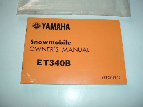 Yamaha et340 et340b snowmobile manual original clean