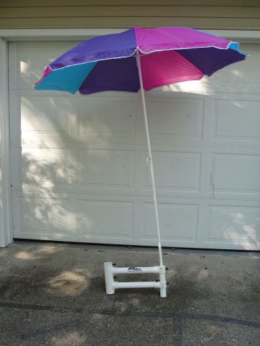Fish-n-shade portable boat large umbrella for 2&#034; seat pole pet or people canopy